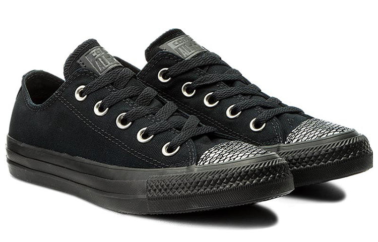 (WMNS) Converse Chuck Taylor All Star Ctas Ox Black Snake Scale Coating 557984C