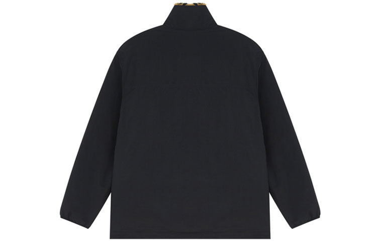 New Balance Men's New Balance Reversible Fleece Stay Warm logo Sports Stand Collar Jacket Black AMJ21350-BK
