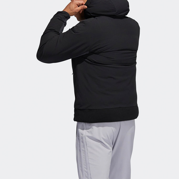 adidas Hrd Down Jkt Basketball Training Windproof hooded Jacket Black GI6665