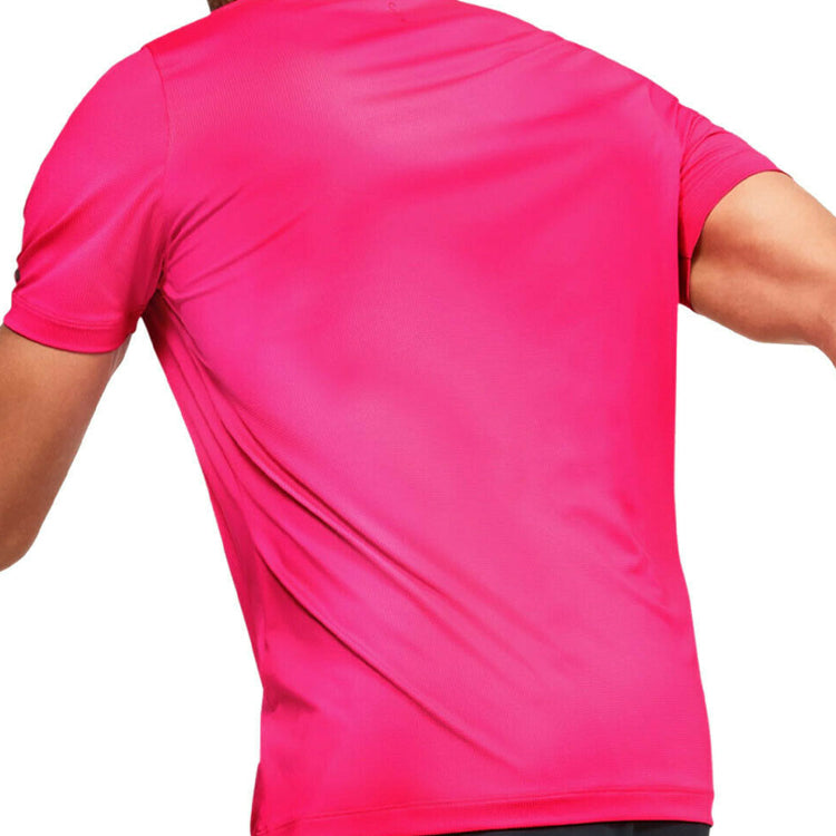 Men's Under Armour RUSH HeatGear Fitted Short Sleeve Pink T-Shirt 1351559-687
