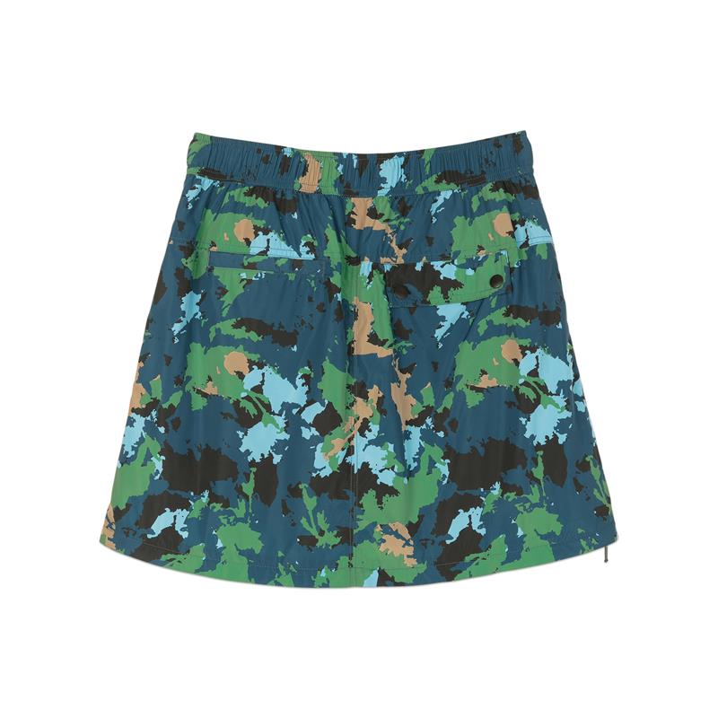 (WMNS) Skechers Casual Skirt 'Green Blue White' L121W032