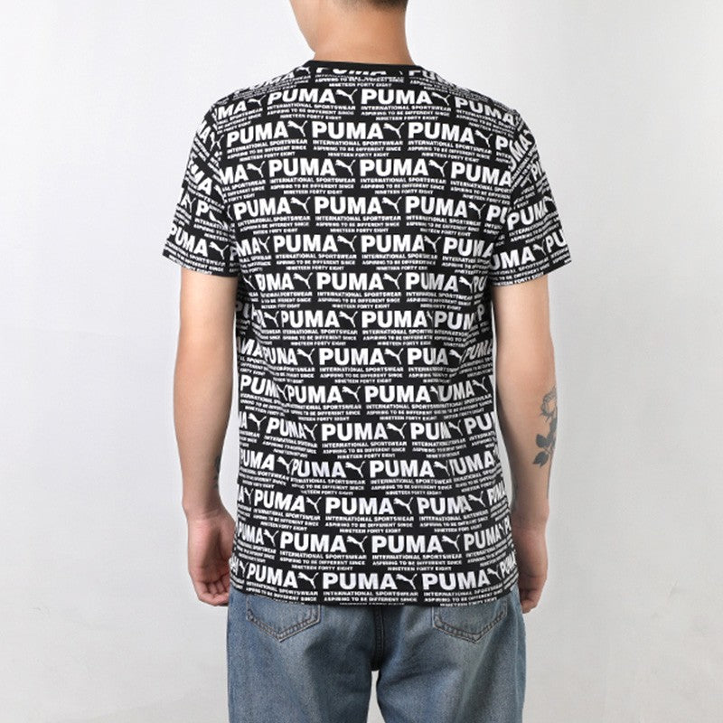 PUMA All Over Printed Logo Tee 'Black' 584132-01