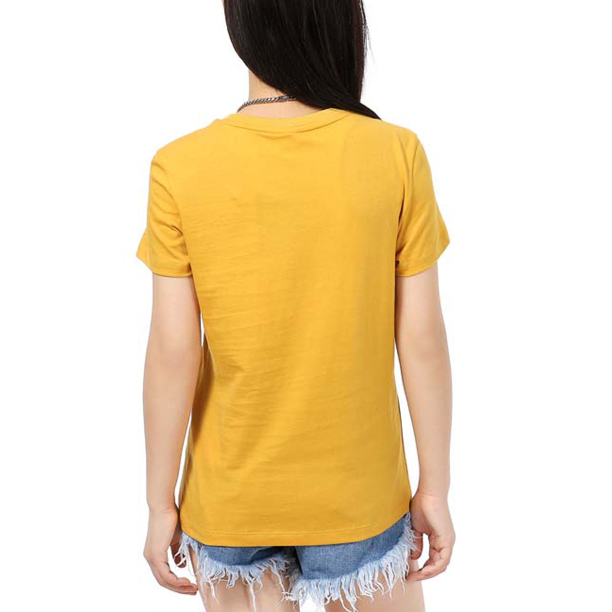 (WMNS) PUMA Classic s Logo Printing Round NeckSport Short Sleeve Yellow 532282-37