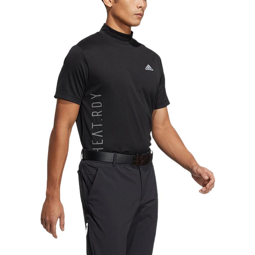 adidas HEAT.RDY Mock Neck Polo Shirt 'White' HA3119