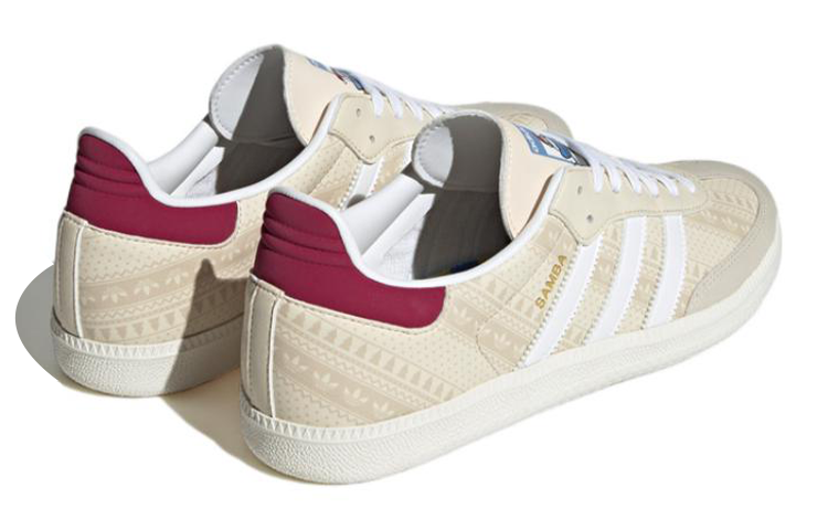adidas Samba 'Wonder White Legacy Burgundy' ID4198
