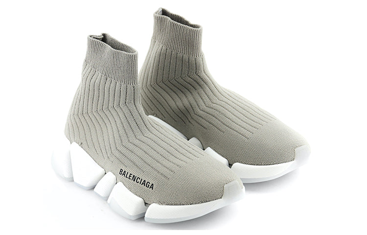 (WMNS) Balenciaga Speed 2.0 Trainers 'Rib-Knit Light Grey' 654045W2D811391