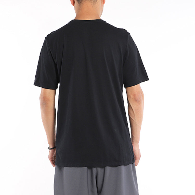 Air Jordan Logo Sports Round Collar Short Sleeves Tee 'Black' 840395-010