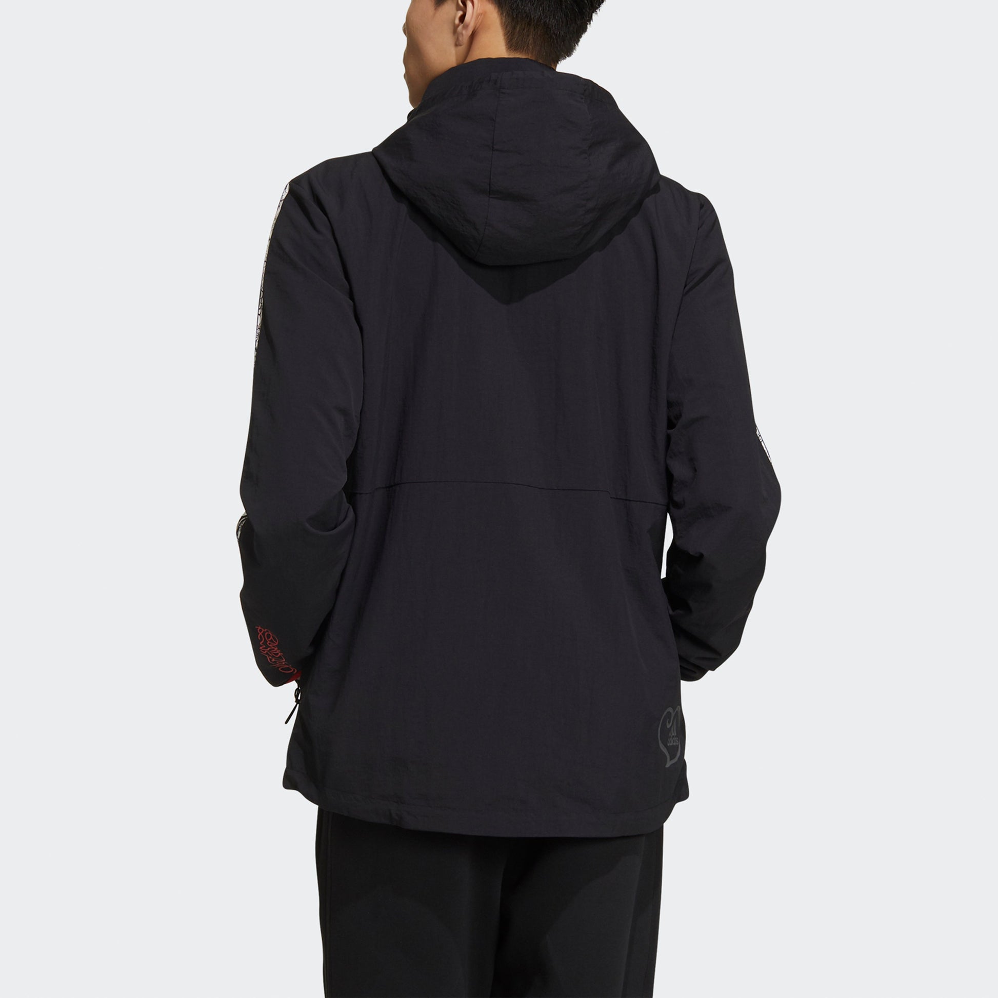 adidas VD Windbreaker Stripe Casual Sports Jacket Black GV5151