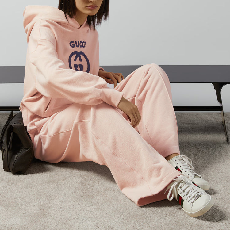 (WMNS) Gucci Cotton Jersey Sweatshirt With Embroidery 'Light Pink' 768122-XJF8S-5874