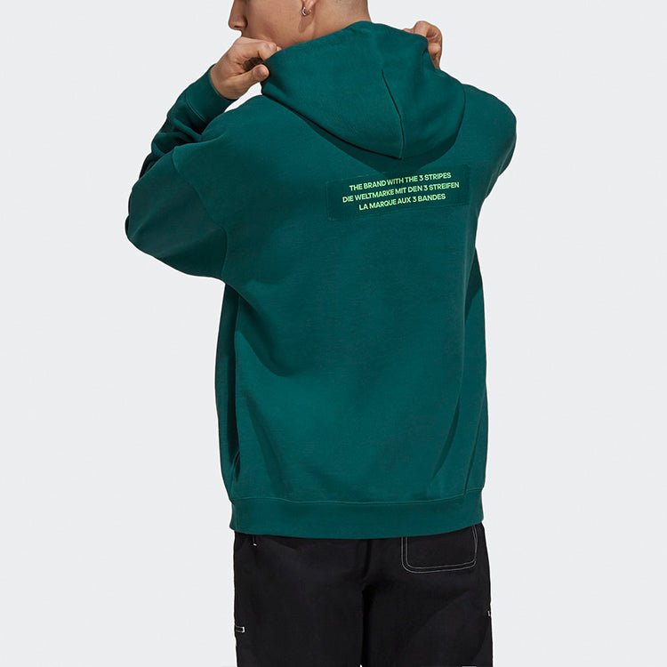 Men's adidas originals Big Trfl Contrasting Colors Logo Sports Forest Green H09351