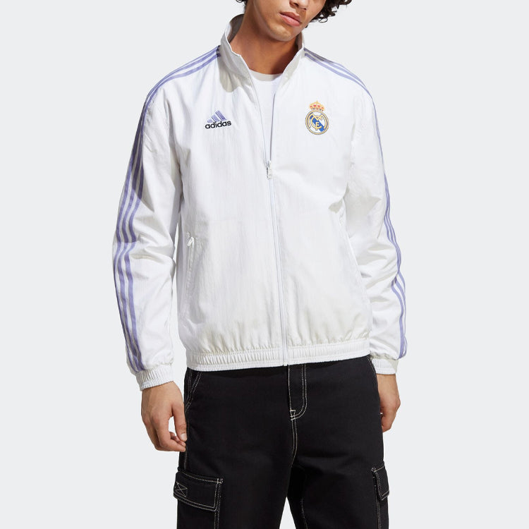 adidas Real Madrid Anthem Reversible Jacket Asia Sizing 'White' HT6458