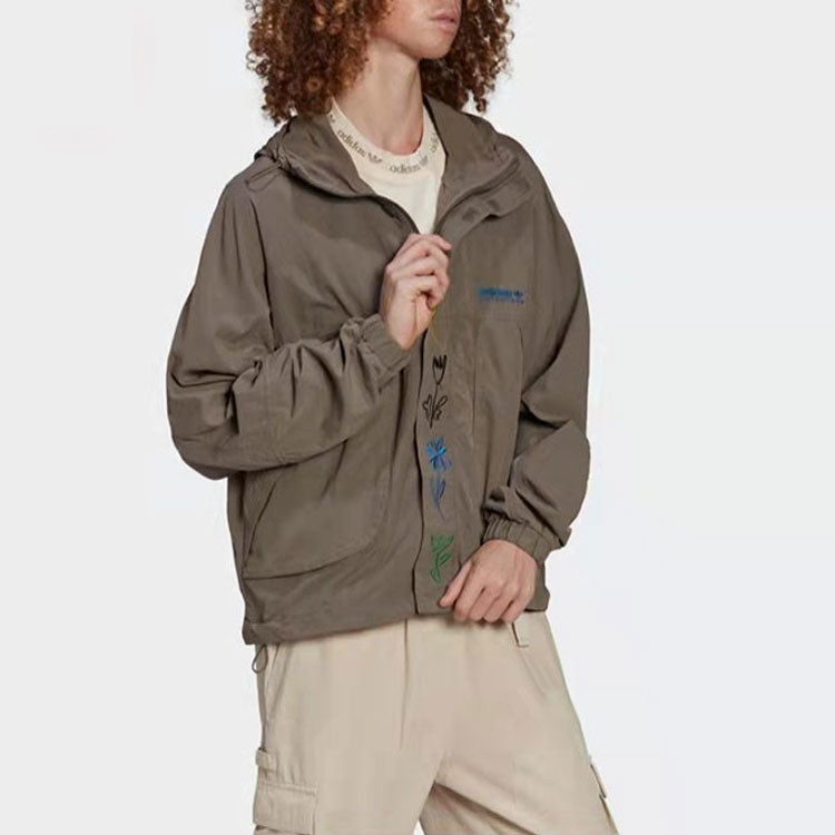 adidas x Sean Wotherspoon Hooded logo Jacket 'Brown' HI3297