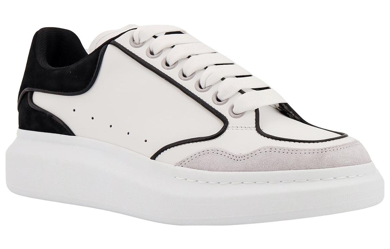 Alexander McQueen Oversized Leather Sneakers 'White Black' 777300WIE9J8732