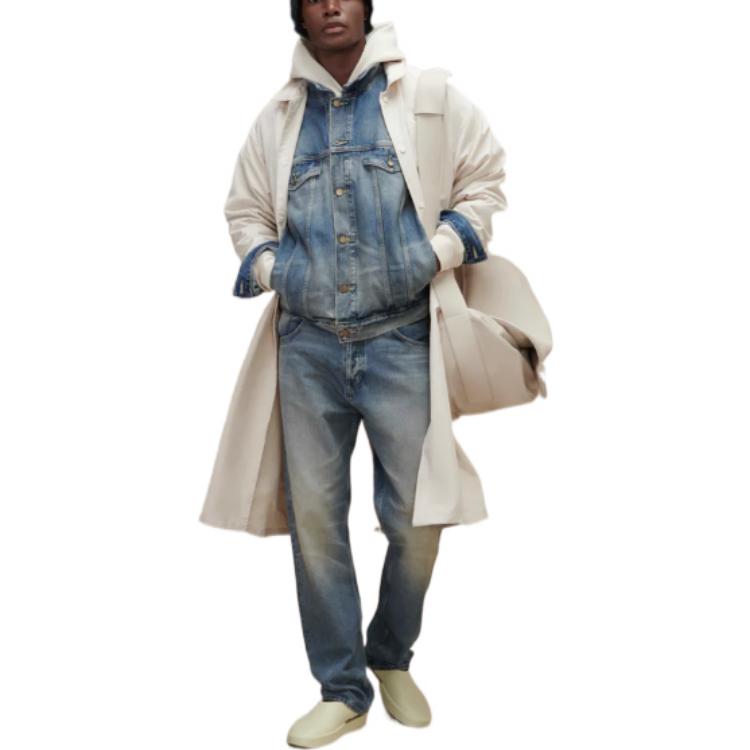 Fear of God Essentials FW22 Denim Trucker Jacket 'Indigo' FOG-FW22-005