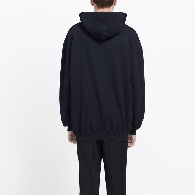 Balenciaga Oversized Interlocked BB Hoodie 'Black Yellow' 578138TEV191361