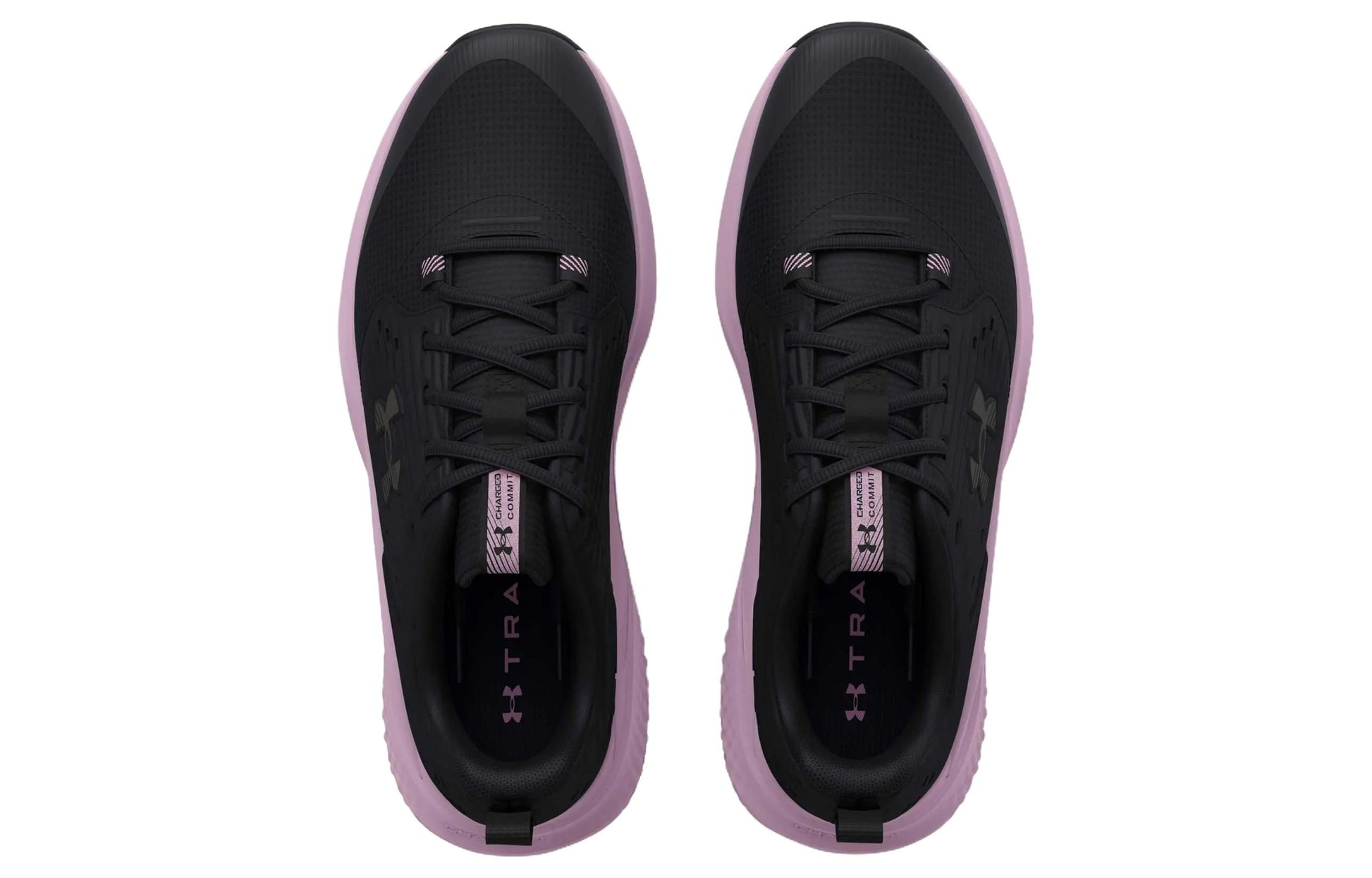 (WMNS) Under Armour Charged Commit 4 'Black Purple Ace' 3026728-003