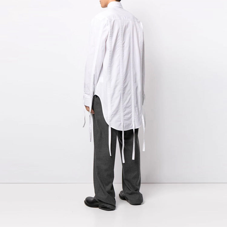 Off-White SS21 Graffiti Logo Printing Long Sleeves Shirt White OMGA144R21FAB0010141