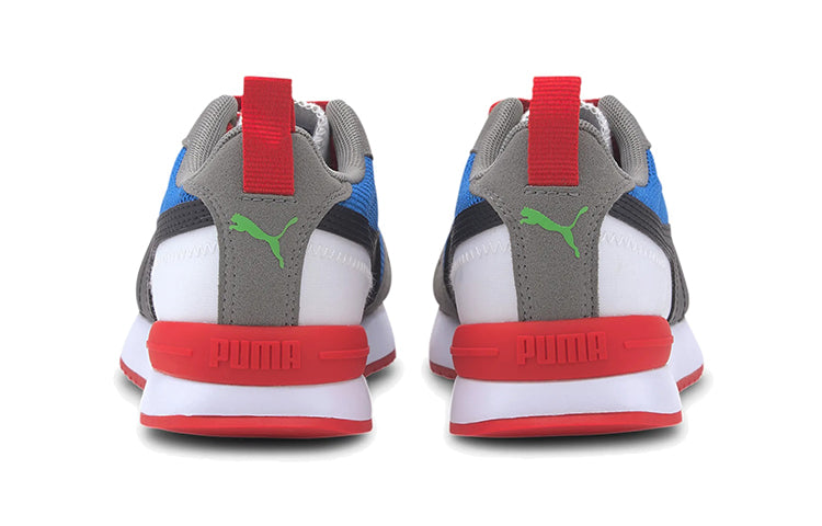 (GS) PUMA R78 Low Top Running Shoes Grey/Black/Blue 373616-05