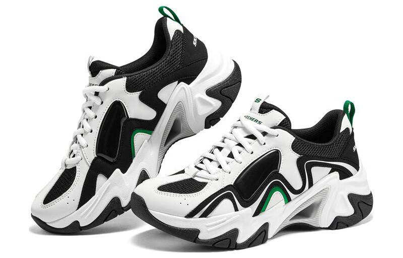 (WMNS) Skechers Stamina V3 'White Black Green' 896151-WGR