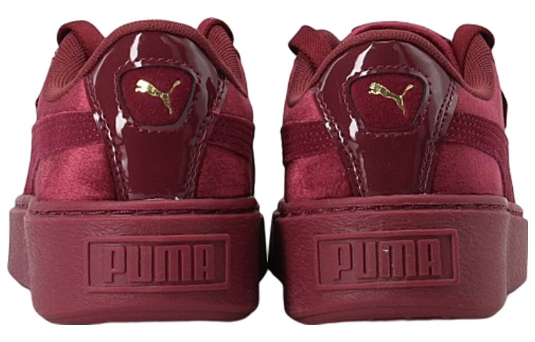 (WMNS) PUMA Platform Velvet Purple Low-Top Sneakers Purple 373935-04
