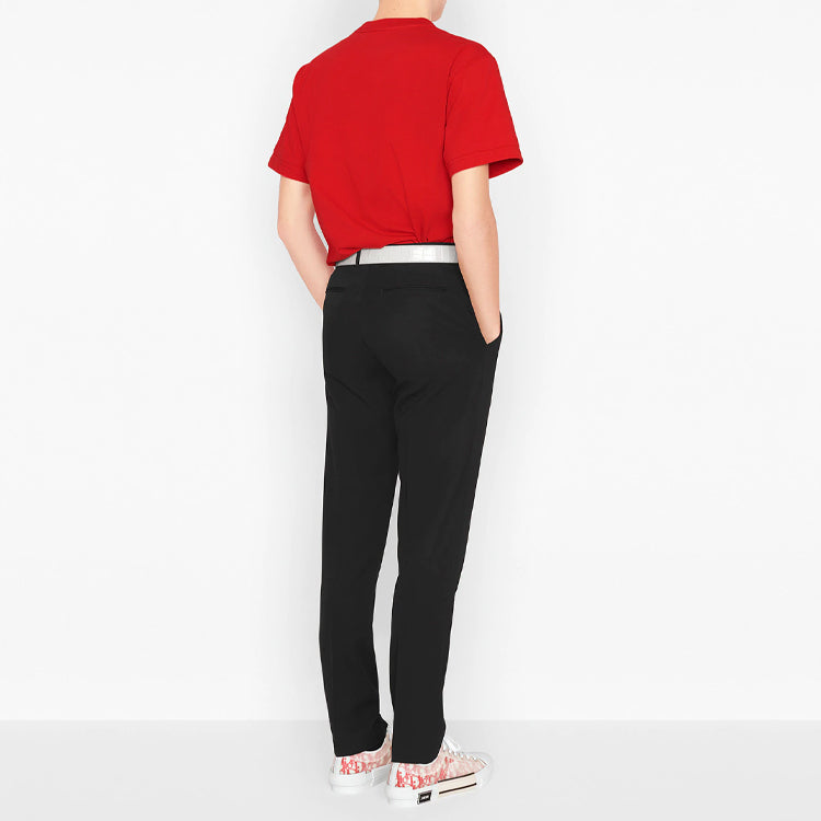 DIOR And Judy Blame Paper Clip Embroidered M Red 043J625B0554-C381