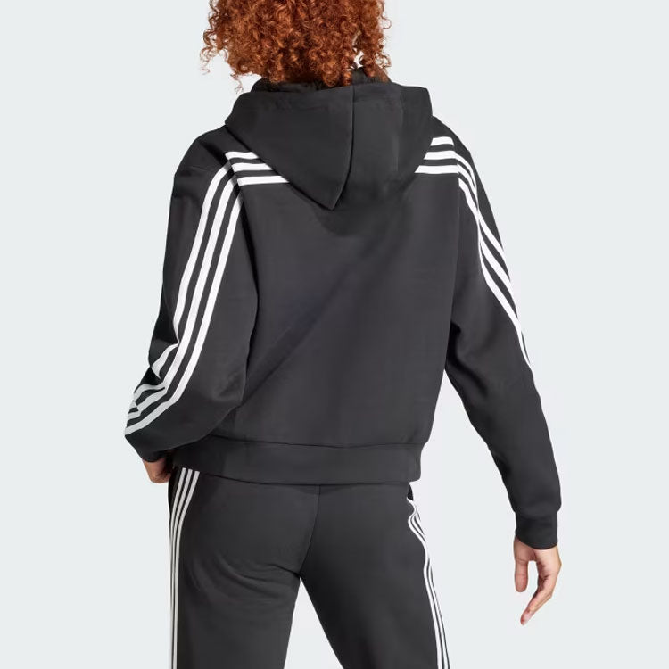(WMNS) adidas Future Icons 3-Stripes Full Zip Hoodie Asia Sizing 'Black' IN9475
