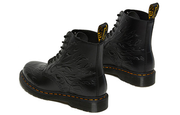 Dr. Martens Unisex 1460 Flames Martin Boots Black 27028001