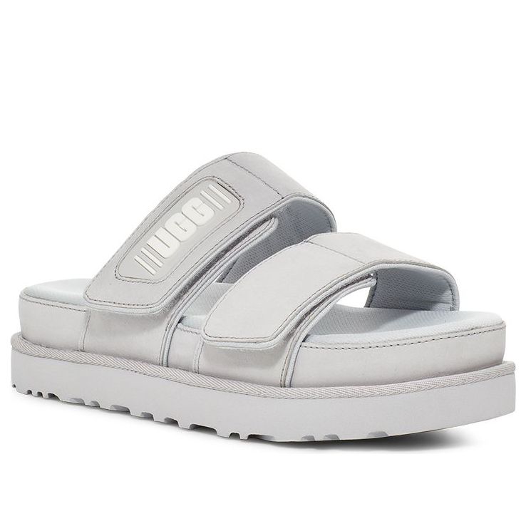 (WMNS) UGG Greer Platform Slide 'Metallic Grey' 1125039-MGLH