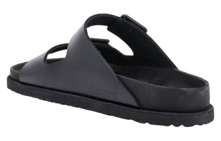 Birkenstock Arizona Double-Buckle Slip-On Leather Sandals 'Black' 1025918