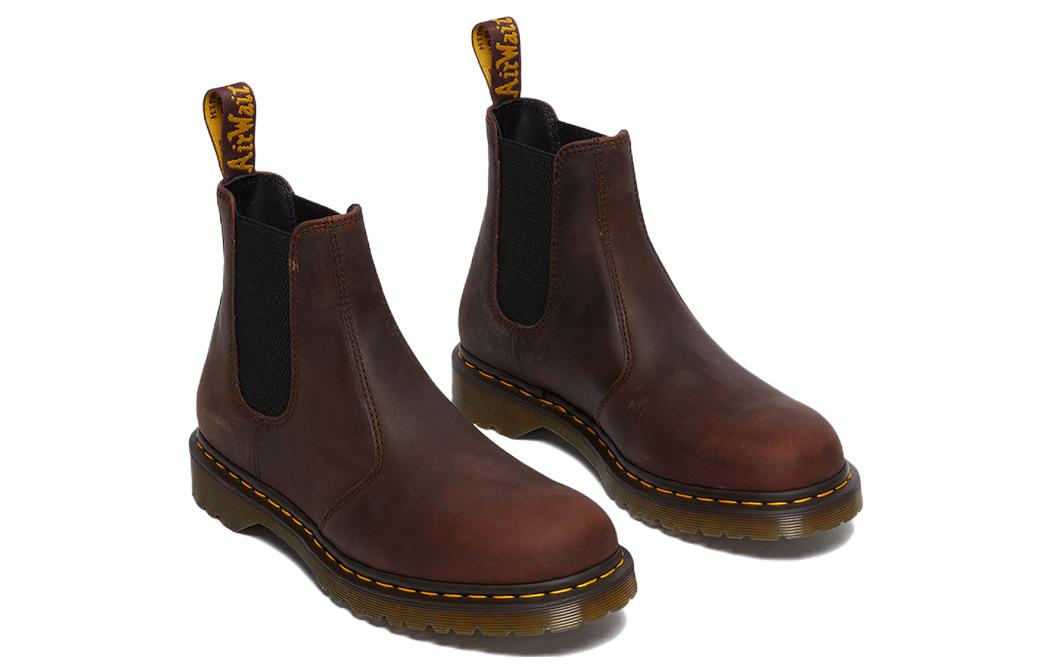 Dr. Martens 2976 Waxed Full Grain Leather Chelsea Boots 'Chestnut' 30676294