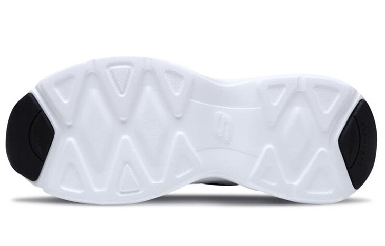 (WMNS) Skechers D'Lites Low-Top Daddy Shoes White/Black 88888129-BLK
