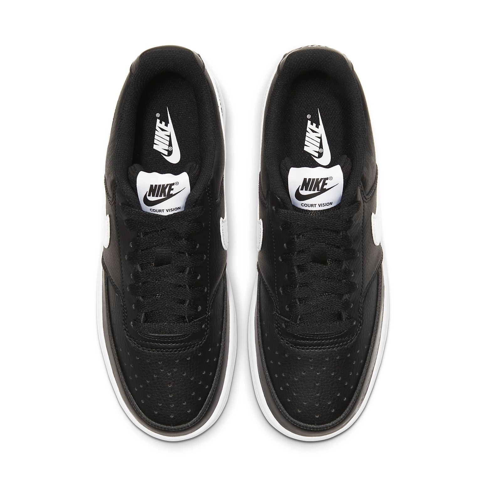 (WMNS) Nike Court Vision Low 'Black White' CD5435-001