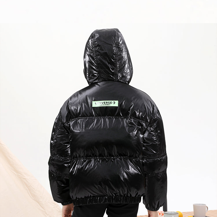 (GS) Converse Logo Short Down Jacket Asia Sizing 'Black' CV2142082GS-002