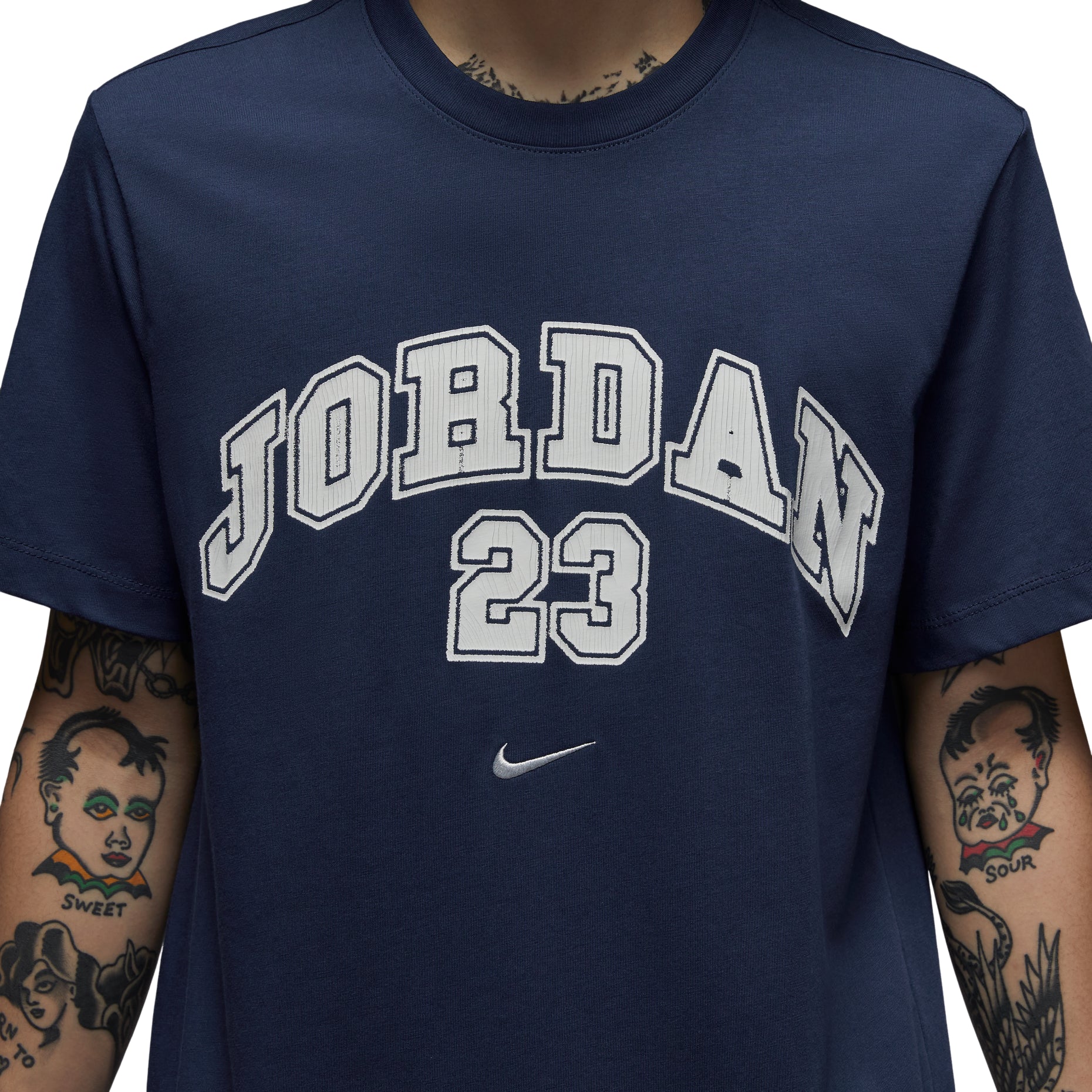 Air Jordan MVP T-Shirt Asia Sizing 'Navy White' IB7525-410