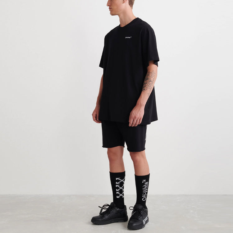 Off-White SS22 Arrow Short Sleeve Loose Fit Black OMAA038C99JER0051001