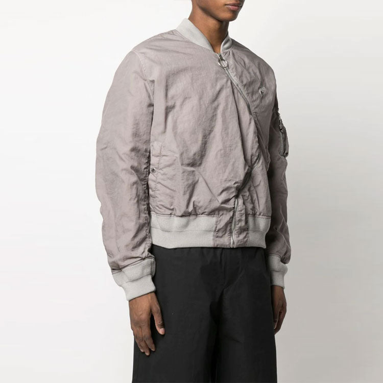 Off-White SS21 Twist aviator Jacket Loose Fit Gray OMEH033S21FAB0010500