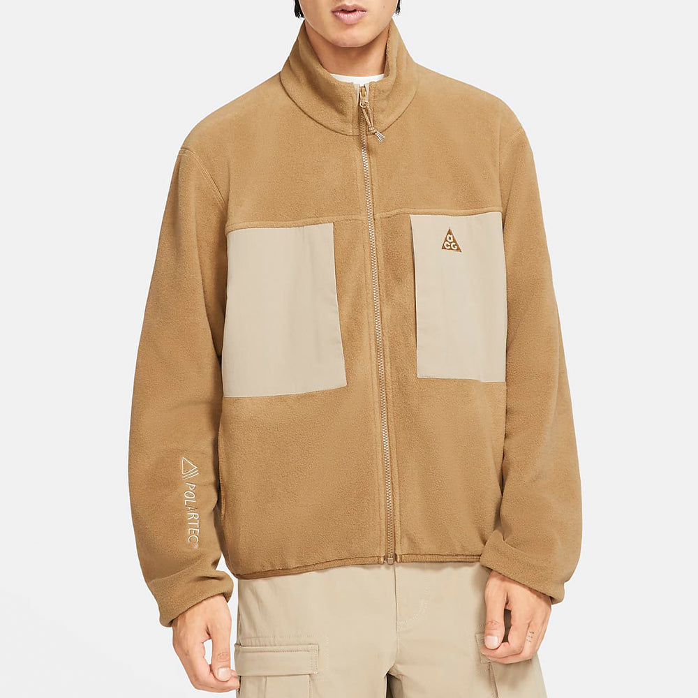 Nike ACG Polartec Wolf Tree Fleece Zipper Cardigan Stay Warm Jacket Brown CV0652-216