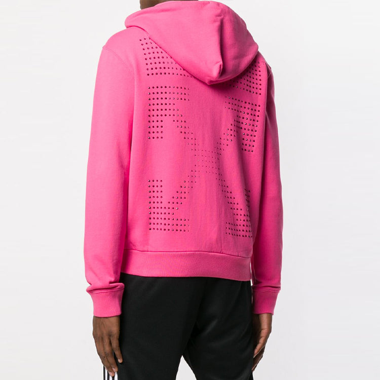 Off-White SS19 Logo Hooded Jacket Men Pink OMBE001R190030102828