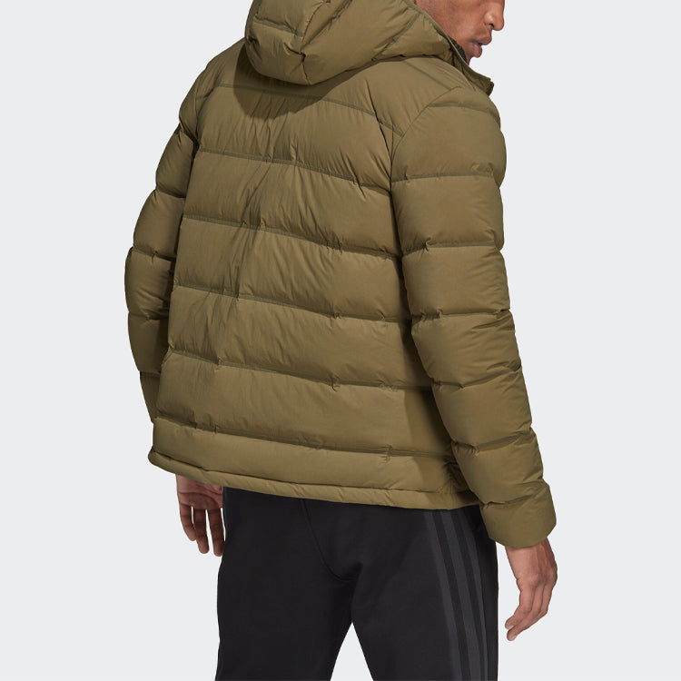 adidas Helionic S H J Outdoor Stay Warm hooded down Jacket Green GT9235