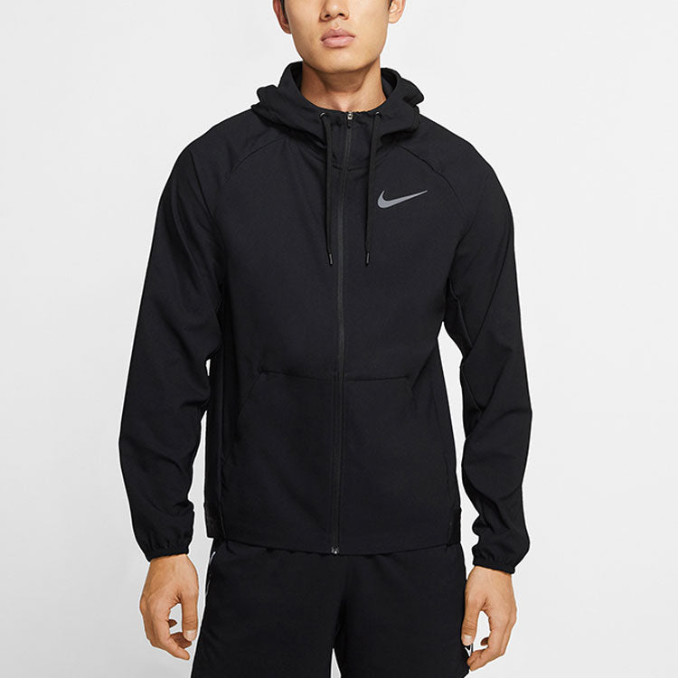 Nike Flex Full-length zipper Cardigan Woven Sports Jacket Black CK1910-010