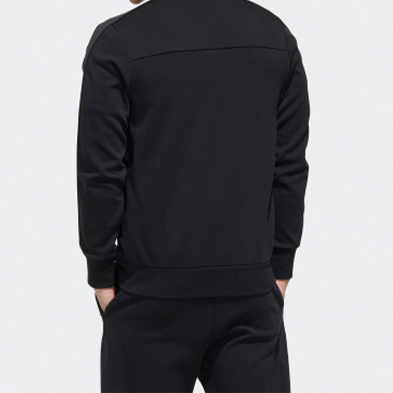 Men's adidas Sports Stylish Jacket Solid Color Black FM9344