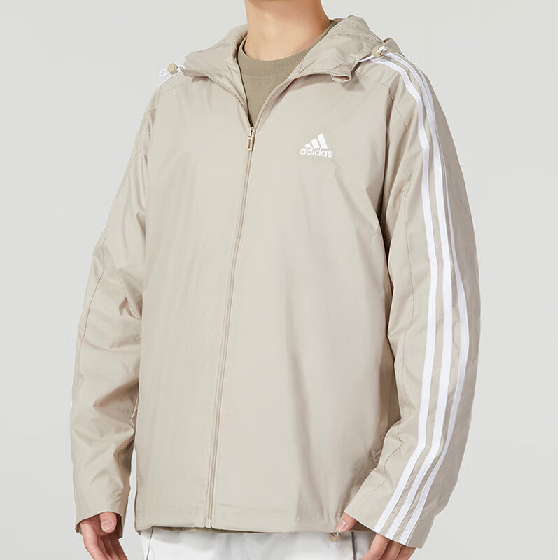 adidas 3-Stripes Windbreaker Jackets 'Beige' IJ8693
