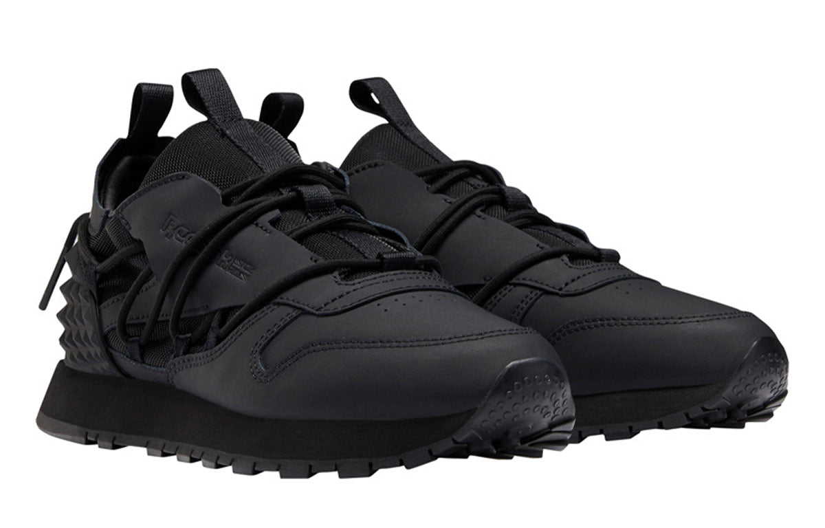 (WMNS) Reebok Classic Leather Running shoes 'Black' EH0404