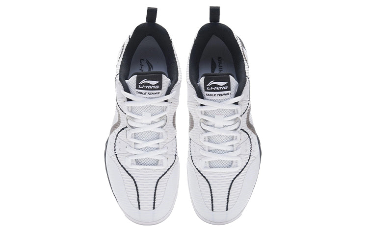 Li-Ning Double Shadow Table Tennis Shoes 'Standard White Black' APPR017-3