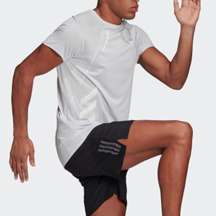adidas Running Sports Short Sleeve Gray GF3221
