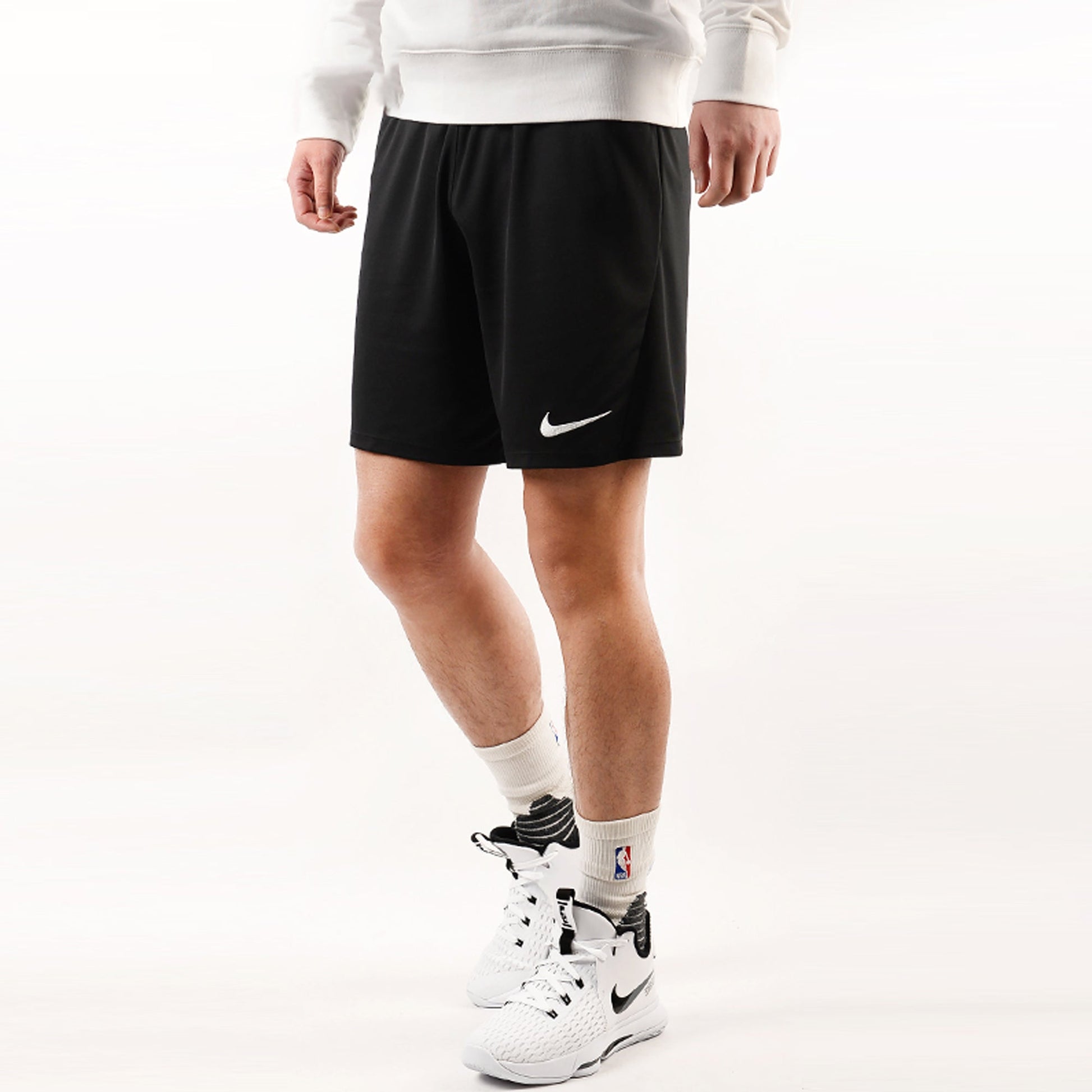Nike Solid Color Logo Elastic Waistband Straight Shorts Black BV6856-010