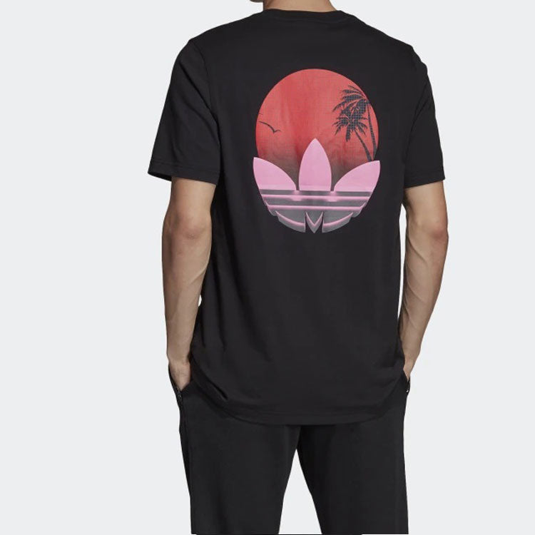 adidas originals Tropical Tee Printing Short Sleeve Black DV2057