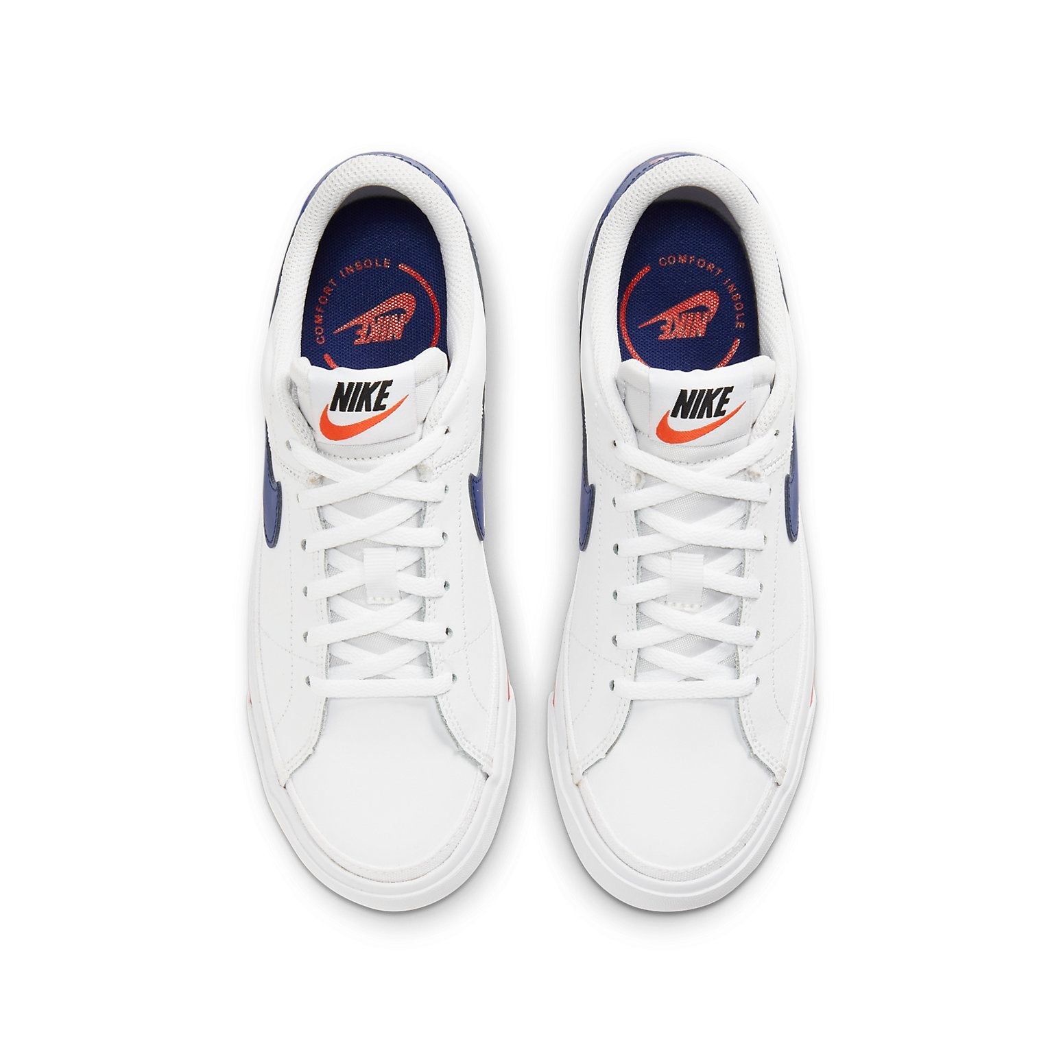 (GS) Nike Court Legacy 'White Deep Royal Blue Red' DA5380-107