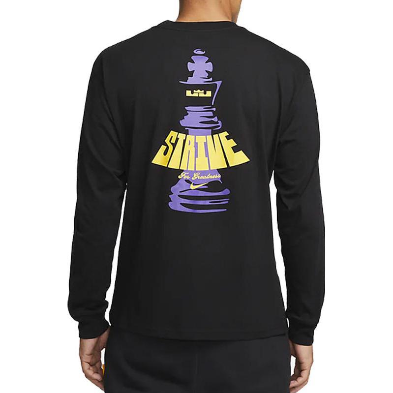 Nike graphic printed long sleeves shirt 'Black' DV9723-010