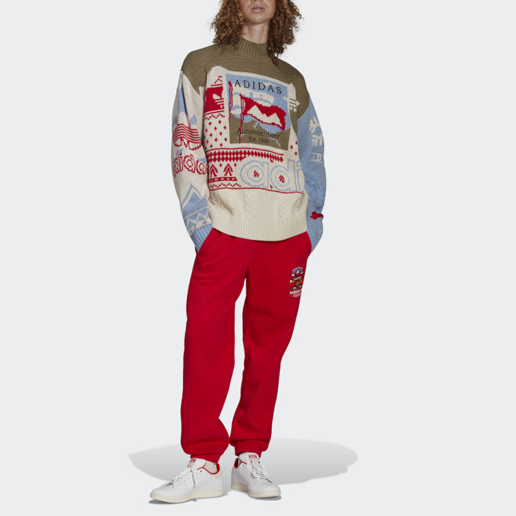 adidas originals Unisex Xmas Jumper Half Turtleneck Sweater Multicolor HK7440